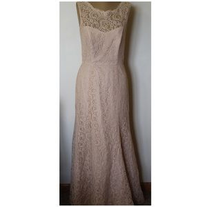 Bridesmaids Lace Light Pink Dress